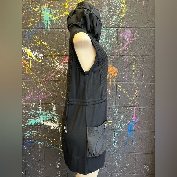 LA-EL COUTURE BLACK QUILTED VEST DRESS - Picture 10 of 16